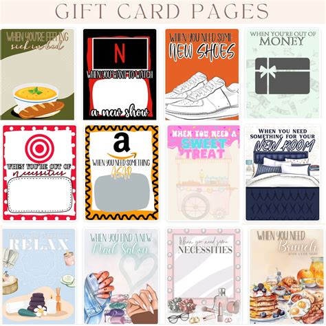 Gift Card Book Template