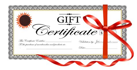 Gift Certificate Template Word