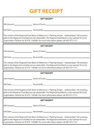 Gift Receipt Template