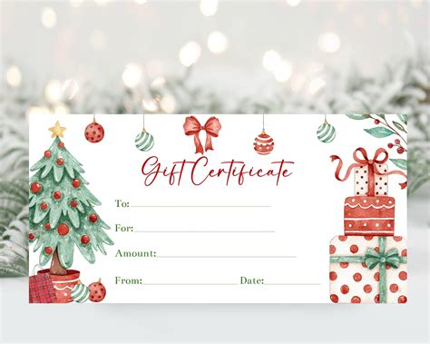 Gift Voucher Christmas Template
