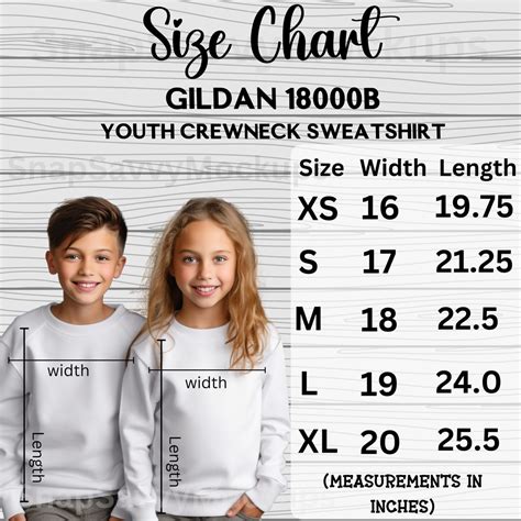 Gildan 18000b Size Chart