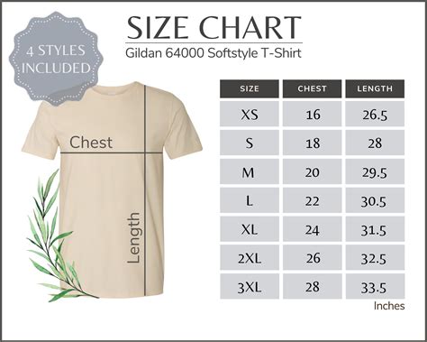 Gildan G640 Size Chart