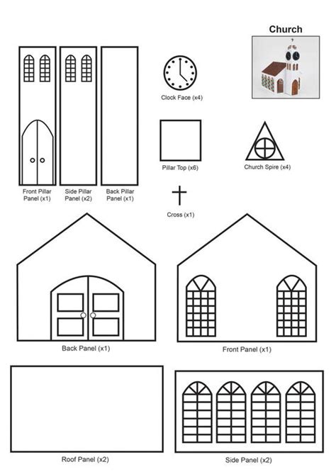 Gingerbread Church Template