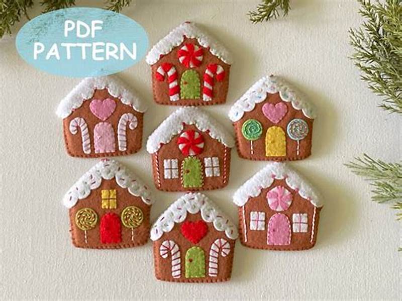 Gingerbread House Felt Pattern