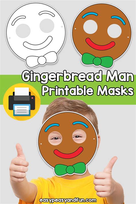 Gingerbread Man Face Template