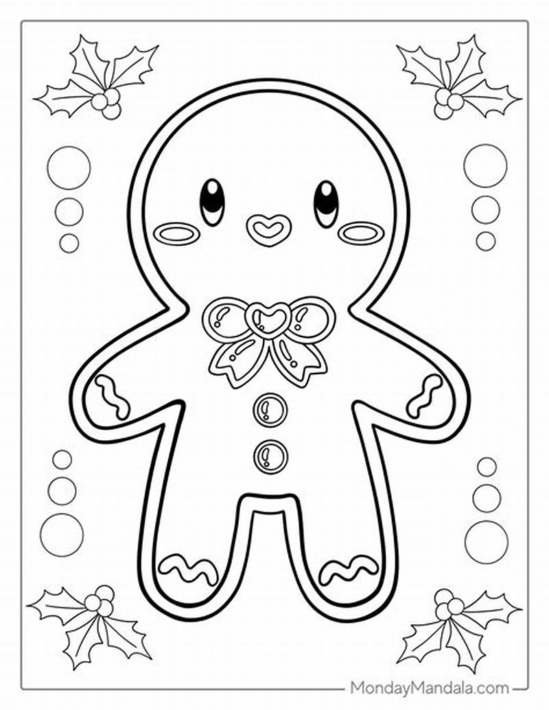 Gingerbread Man For Coloring