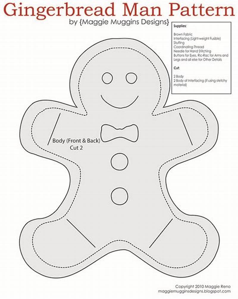 Gingerbread Man Sewing Pattern Free