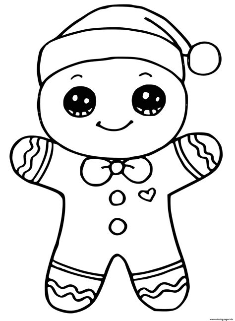 Gingerbread Printable Coloring Pages