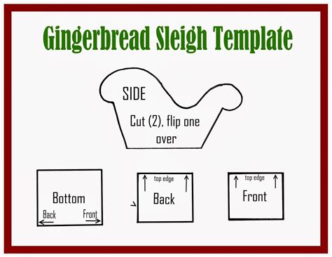 Gingerbread Sleigh Template