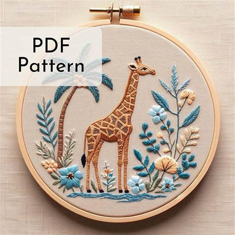 Giraffe Embroidery Pattern