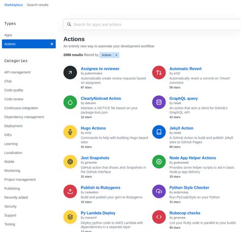 Github Actions Templates
