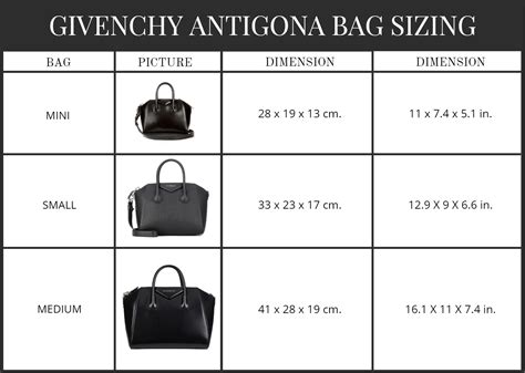 Givenchy Antigona Size Chart