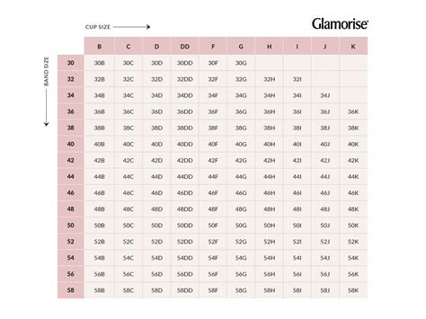 Glamorise Bras Size Chart