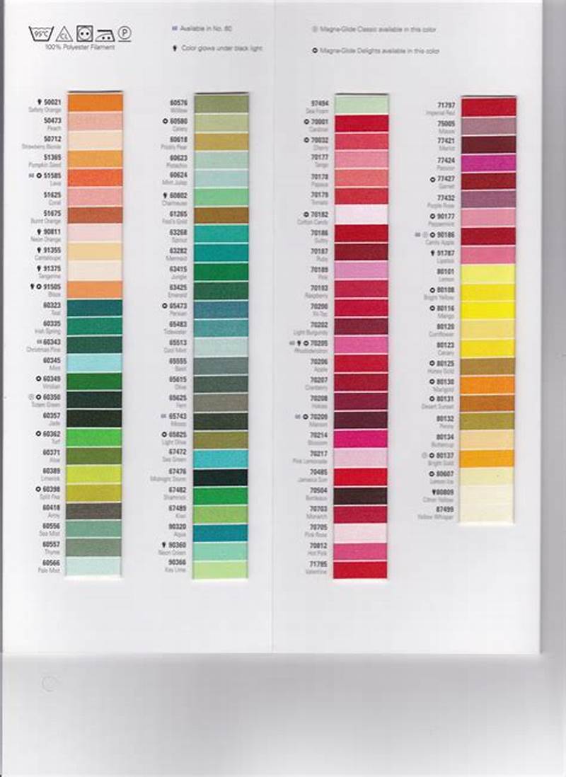 Glide Thread Color Chart