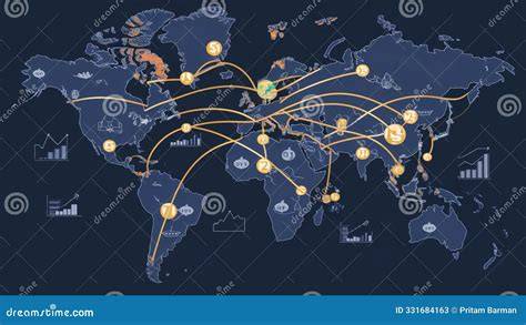 Global financial network illustration
