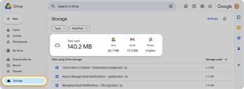 Gmail storage