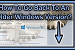 Go Back to Old Windows 10