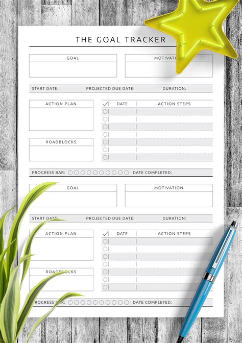 Goals Tracker Template