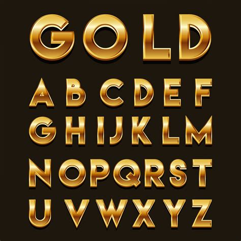 Golden Alphabet Letters