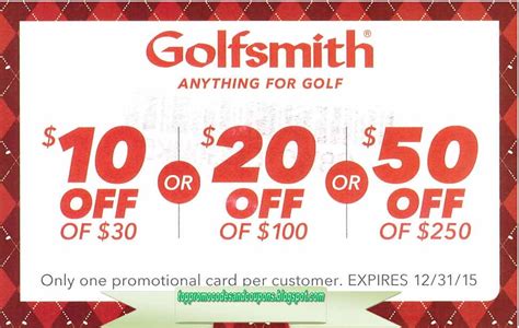 Golfsmith Printable Coupons