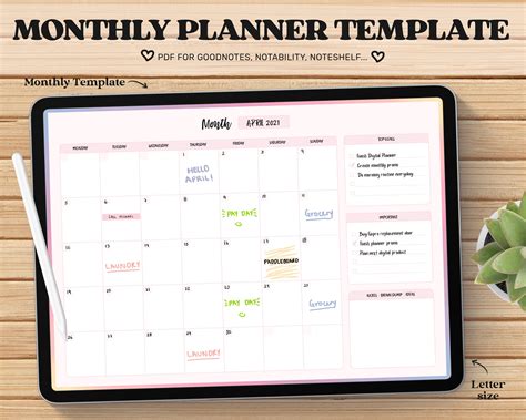 Goodnotes Calendar Template