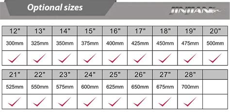Goodyear Wiper Size Chart