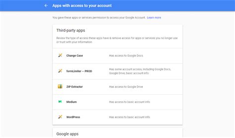 Discovering Apps Connected to Your Google Account