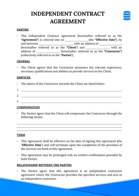 Google Doc Contract Template Free