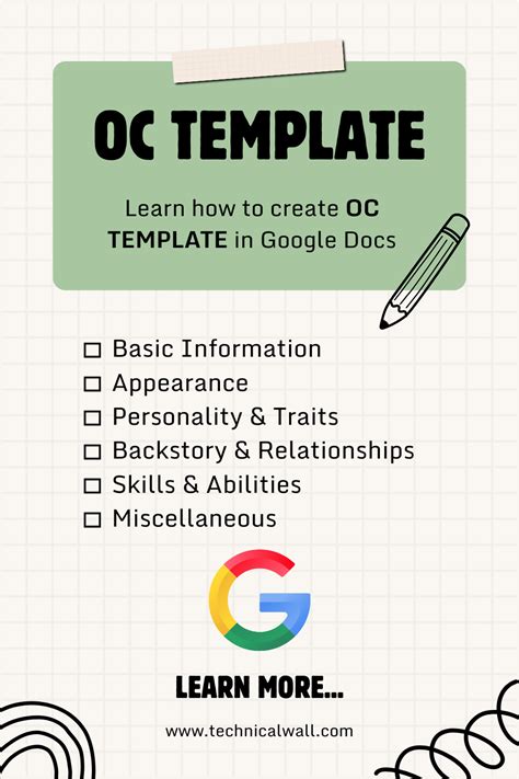 Google Doc Oc Template