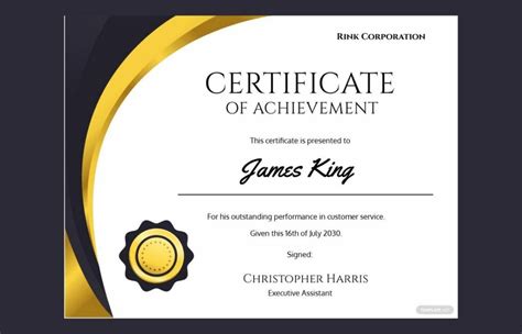 Google Docs Certificate Template
