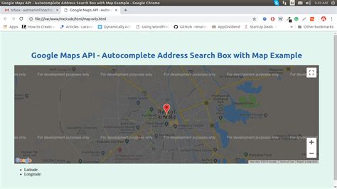 Google Maps API example