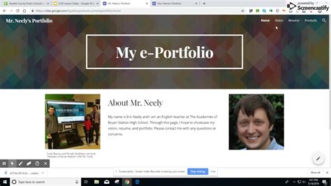 Google Sites Portfolio Template