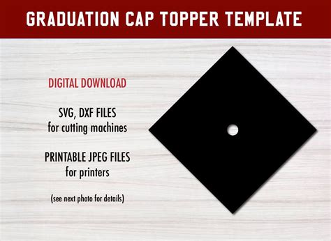 Grad Cap Topper Template