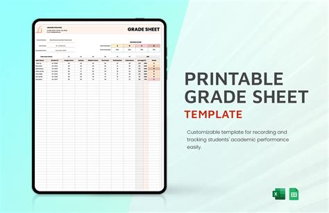 Grade Sheet Template