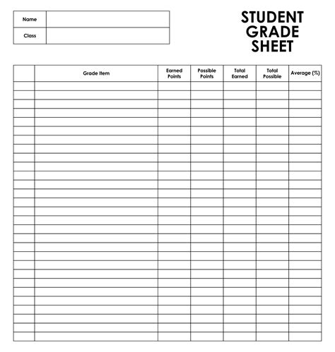 Grading Book Template
