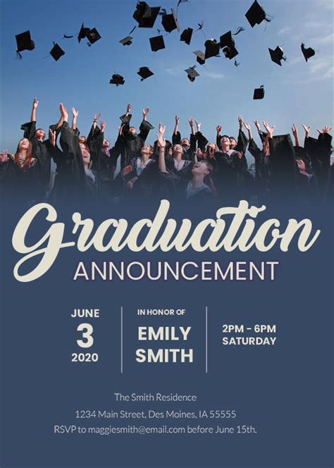 Graduation Announcement Template Free
