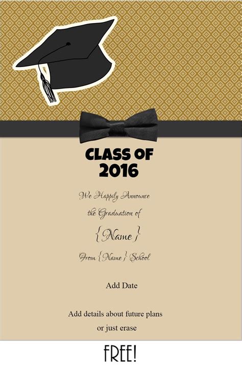 Graduation Announcements Free Printable Templates