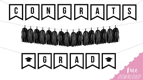 Graduation Banner Free Printables