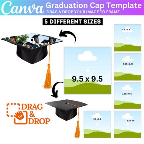 Graduation Cap Design Template Canva