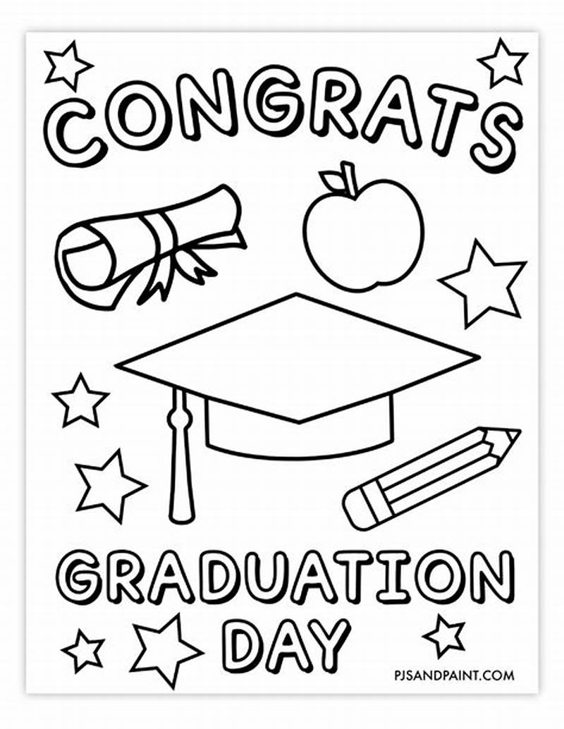 Graduation Coloring Sheets
