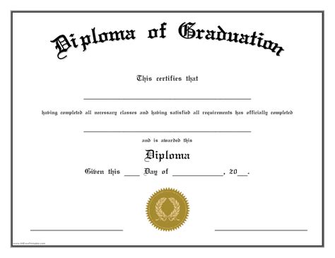 Graduation Diploma Template