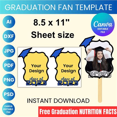 Graduation Fan Template