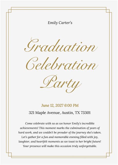 Graduation Invitation Printable Templates