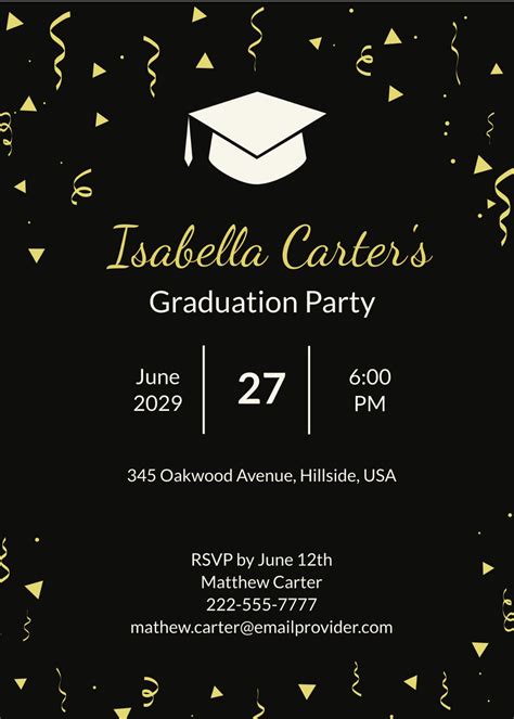 Graduation Invite Template