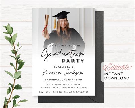 Graduation Party Invitation Template