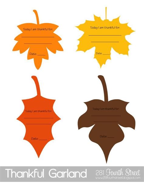 Gratitude Leaves Printable