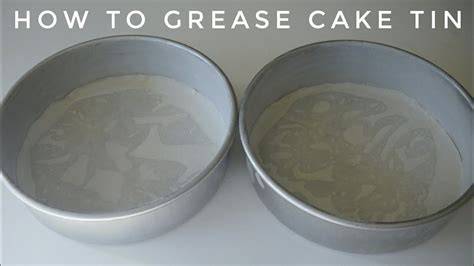 Greasing a cake tin