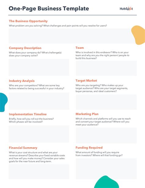Great Business Plan Template