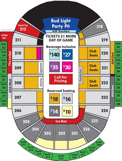 Green Center Seating Chart