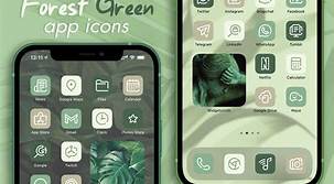 Green app icon aesthetic nature